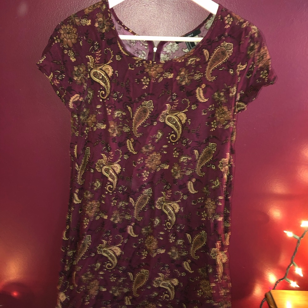Forever 21 Paisley T-Shirt Dress